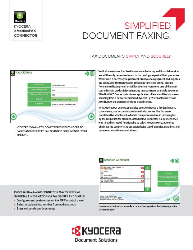 Kyocera Software Document Management Xmediusfax Connector Data Sheet Thumb, (Dealership Name ALT Text)